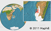 Satellite Location Map of Morondava, highlighted parent region