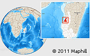 Shaded Relief Location Map of Morondava, highlighted parent region