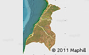 Satellite Map of Morondava, single color outside