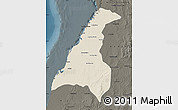 Shaded Relief Map of Morondava, darken