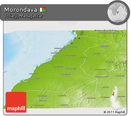 Physical Panoramic Map of Morondava