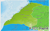 Physical Panoramic Map of Morondava, political outside