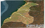Satellite Panoramic Map of Morondava, darken