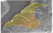Satellite Panoramic Map of Morondava, desaturated