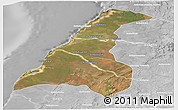 Satellite Panoramic Map of Morondava, lighten, desaturated