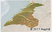 Satellite Panoramic Map of Morondava, lighten