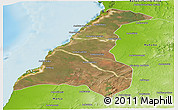 Satellite Panoramic Map of Morondava, physical outside
