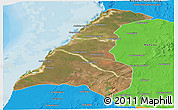 Satellite Panoramic Map of Morondava, political outside