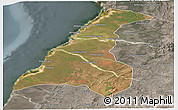 Satellite Panoramic Map of Morondava, semi-desaturated