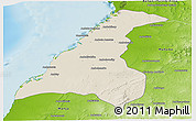 Shaded Relief Panoramic Map of Morondava, physical outside