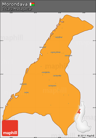 Political Simple Map of Morondava, cropped outside