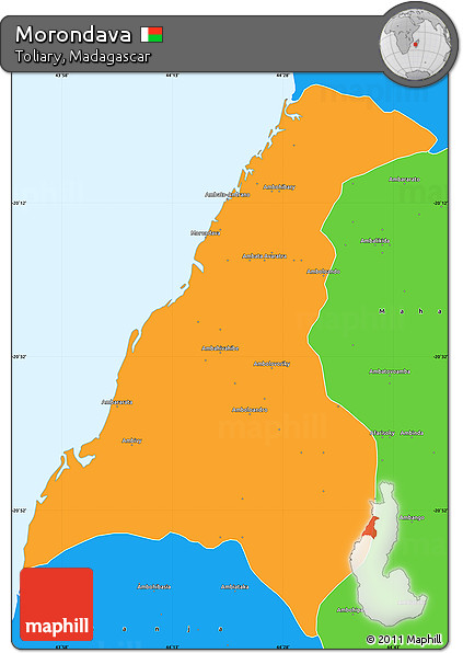 Political Simple Map of Morondava