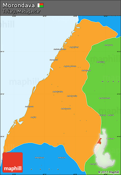 Political Simple Map of Morondava