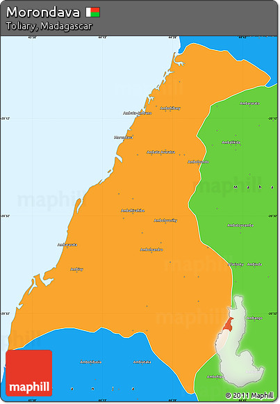 Political Simple Map of Morondava