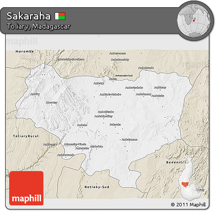 Classic Style 3D Map of Sakaraha