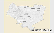 Classic Style 3D Map of Sakaraha, single color outside