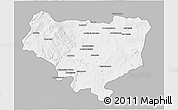 Gray 3D Map of Sakaraha, single color outside