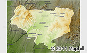 Physical 3D Map of Sakaraha, darken