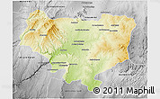 Physical 3D Map of Sakaraha, desaturated