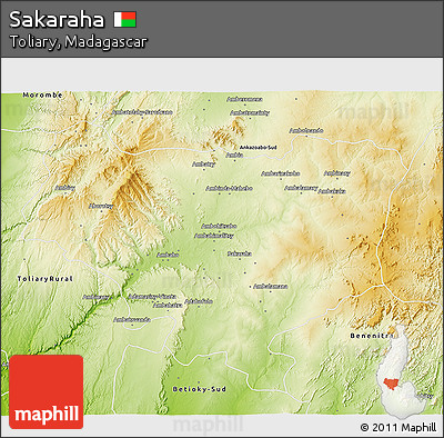 Physical 3D Map of Sakaraha
