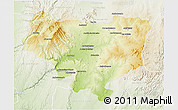 Physical 3D Map of Sakaraha, lighten