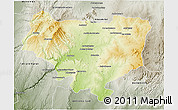 Physical 3D Map of Sakaraha, semi-desaturated