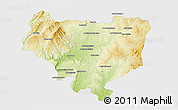 Physical 3D Map of Sakaraha, single color outside