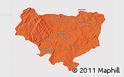 Political 3D Map of Sakaraha, cropped outside