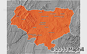 Political 3D Map of Sakaraha, desaturated