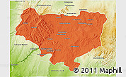 Political 3D Map of Sakaraha, physical outside