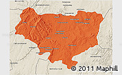 Political 3D Map of Sakaraha, shaded relief outside