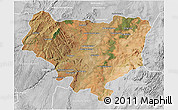 Satellite 3D Map of Sakaraha, lighten, desaturated