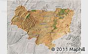 Satellite 3D Map of Sakaraha, lighten, semi-desaturated