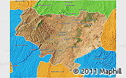 Satellite 3D Map of Sakaraha, political outside