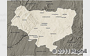 Shaded Relief 3D Map of Sakaraha, darken