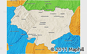 Shaded Relief 3D Map of Sakaraha, political outside