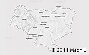 Silver Style 3D Map of Sakaraha, single color outside