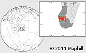 Blank Location Map of Sakaraha, highlighted country, highlighted parent region