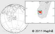 Blank Location Map of Sakaraha, highlighted country