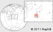 Blank Location Map of Sakaraha, highlighted parent region, within the entire country