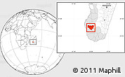 Blank Location Map of Sakaraha, highlighted parent region