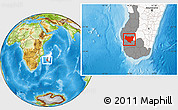 Physical Location Map of Sakaraha, highlighted country, highlighted parent region