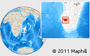 Shaded Relief Location Map of Sakaraha, highlighted country