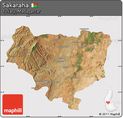 Satellite Map of Sakaraha, cropped outside