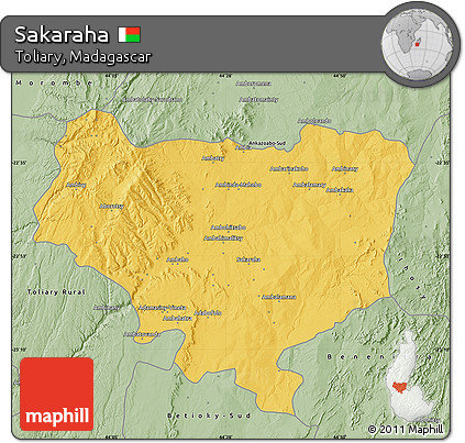 Savanna Style Map of Sakaraha