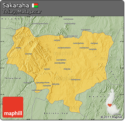 Savanna Style Map of Sakaraha