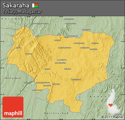 Savanna Style Map of Sakaraha