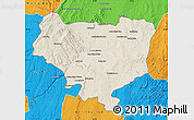 Shaded Relief Map of Sakaraha, political outside