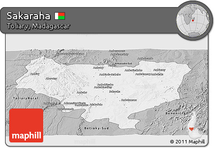 Gray Panoramic Map of Sakaraha