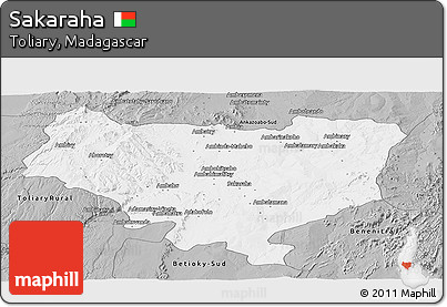 Gray Panoramic Map of Sakaraha